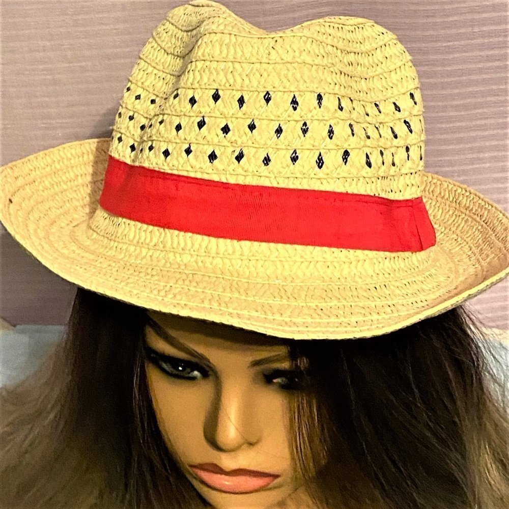 New Fedora Summer Beach Straw Like Medium Sun Hat